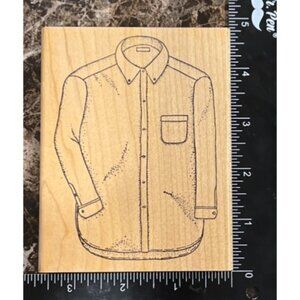 2001 Ann-Ticipations Wood Mounted Rubber Shirt Stamp 9563M
